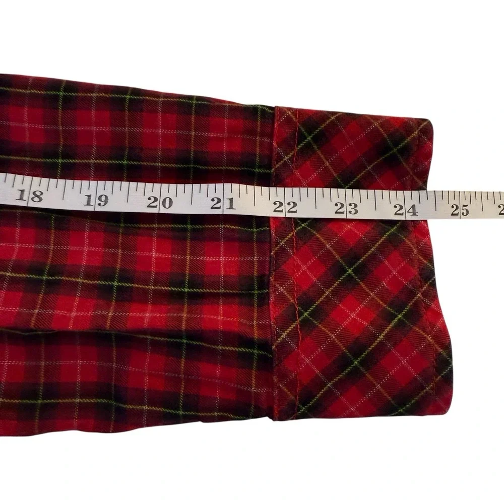 Victoria's Secret Red Plaid 2 Piece Pajama Set XL Holiday Christmas Heritage‎